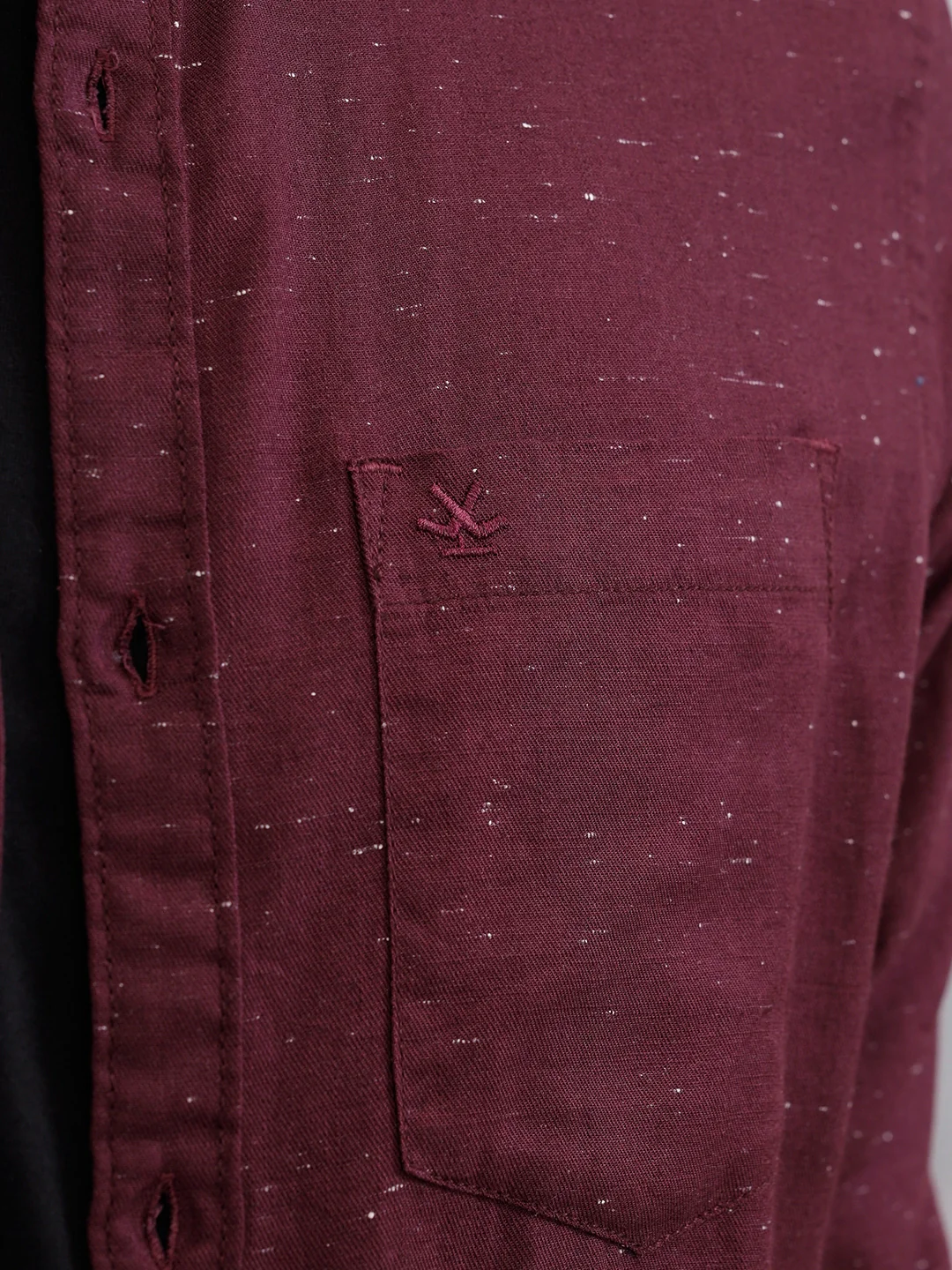 100% Cotton Enzyme Washed Regular Fit Shirt I Marron - Image 5