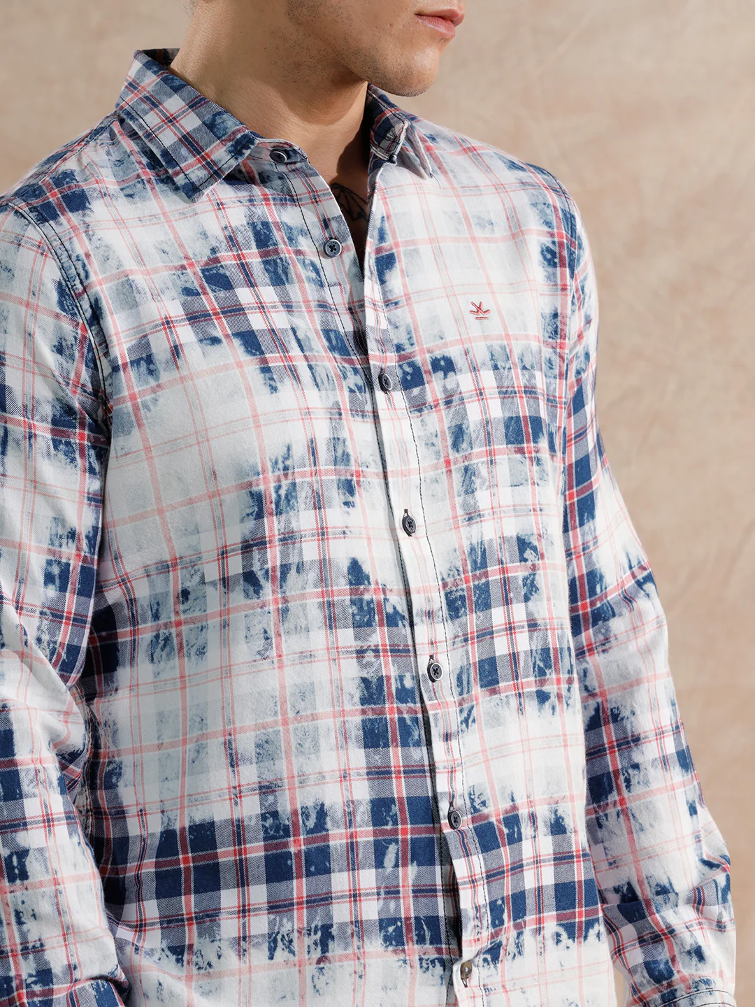 Washed Yarn Dyed Shirt | Pink - Image 5