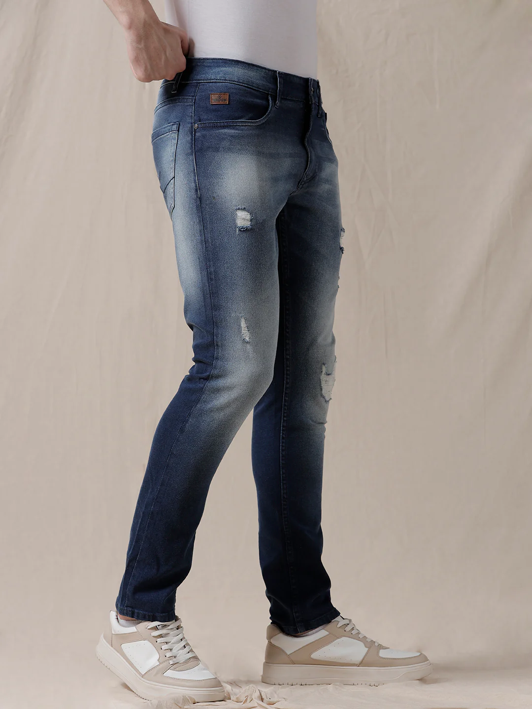 Acid Washed Faded Jeans - Image 4