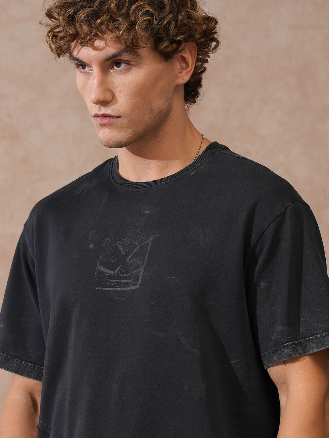 Acid Washed Oversized Fit T-Shirt | Black - Image 5