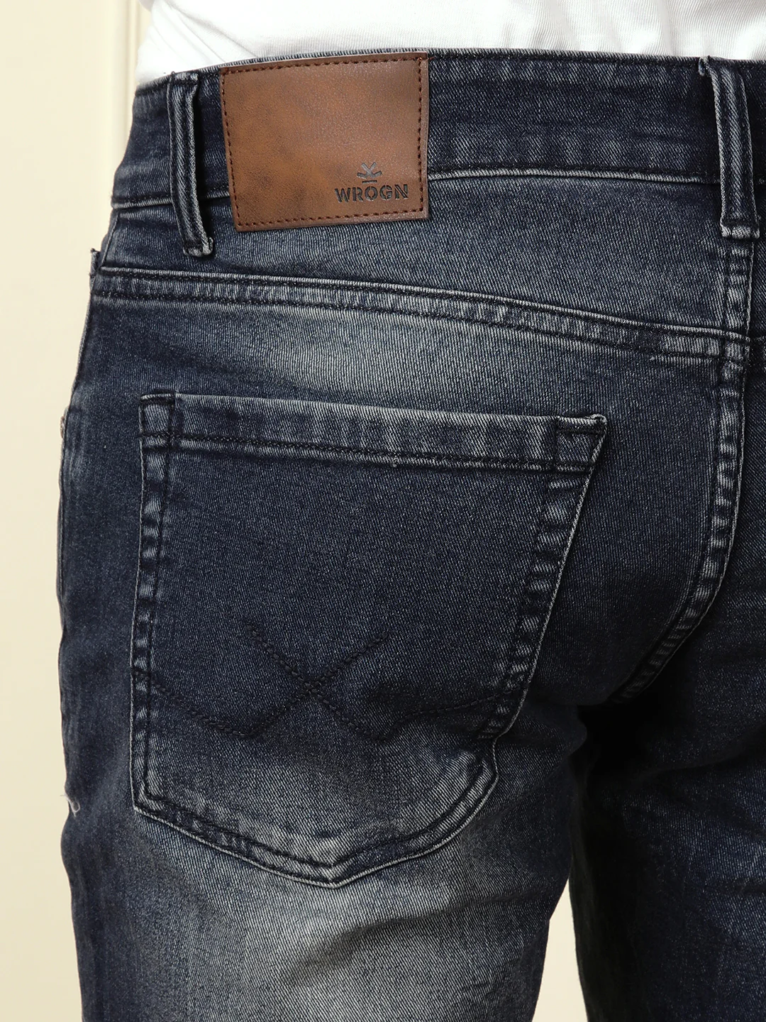 Acid Washed Patched Jeans - Image 5