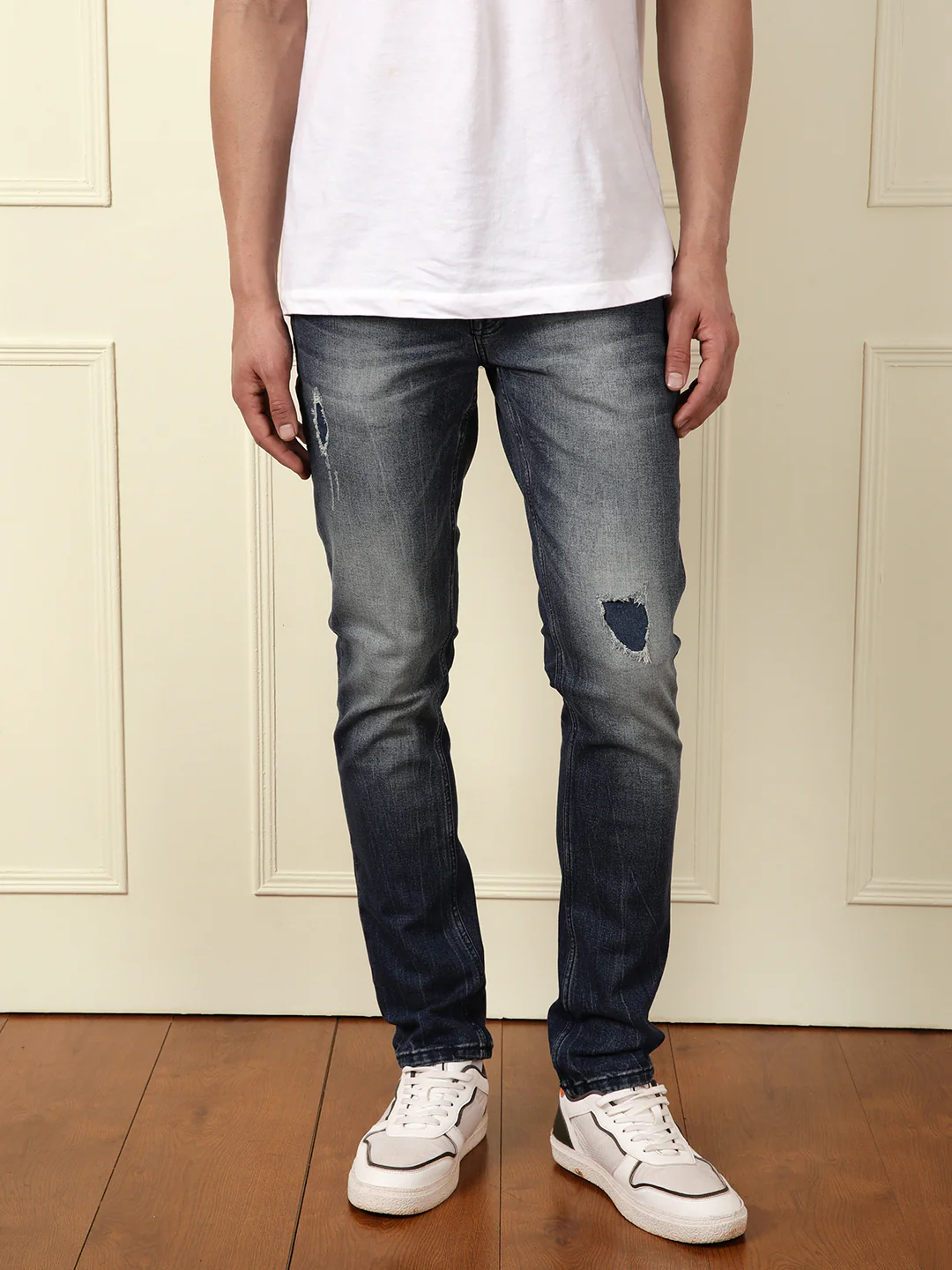 Acid Washed Patched Jeans - Image 7
