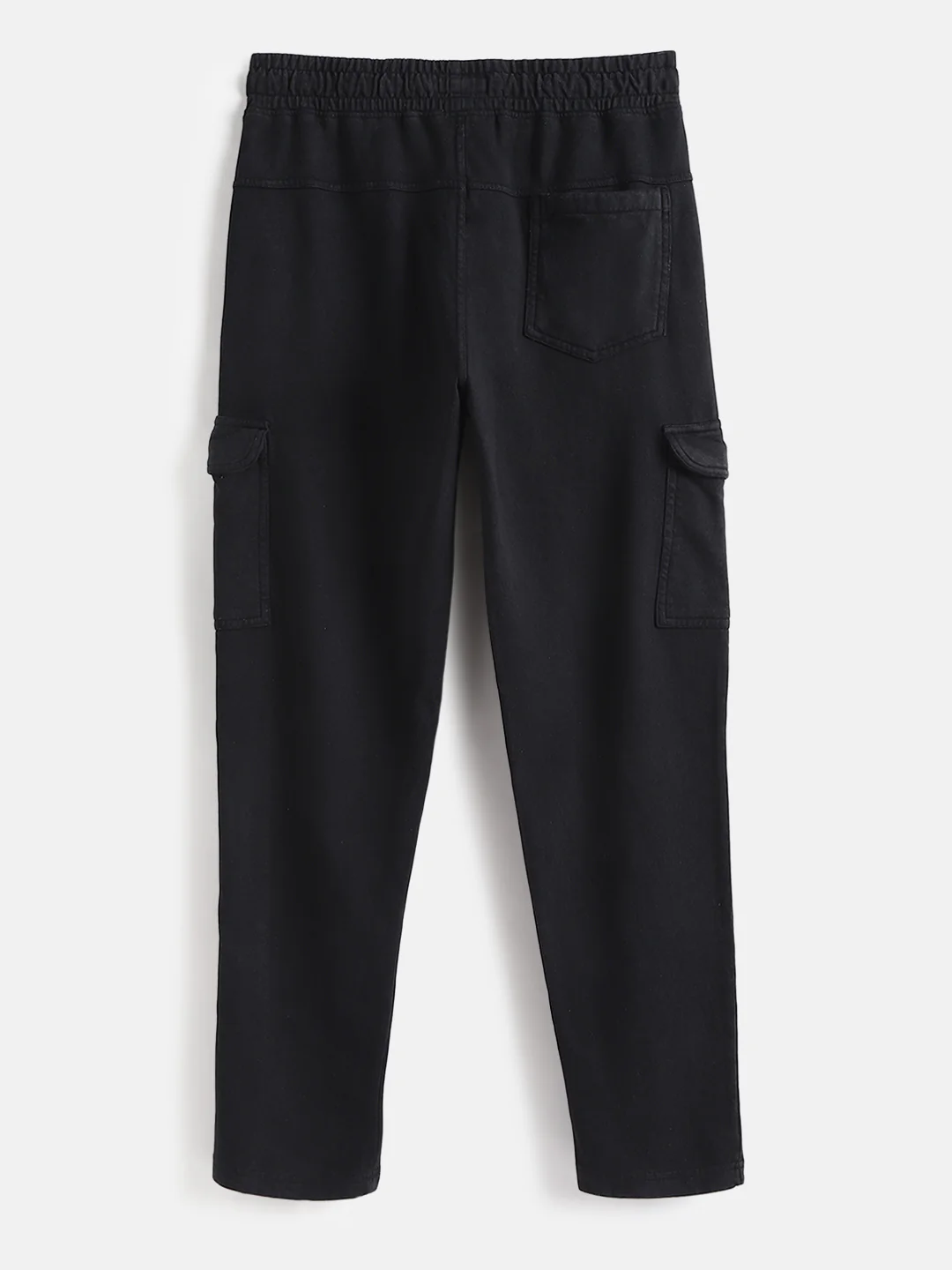 Acid Washed Relaxed Fit Jogger | Black - Image 3