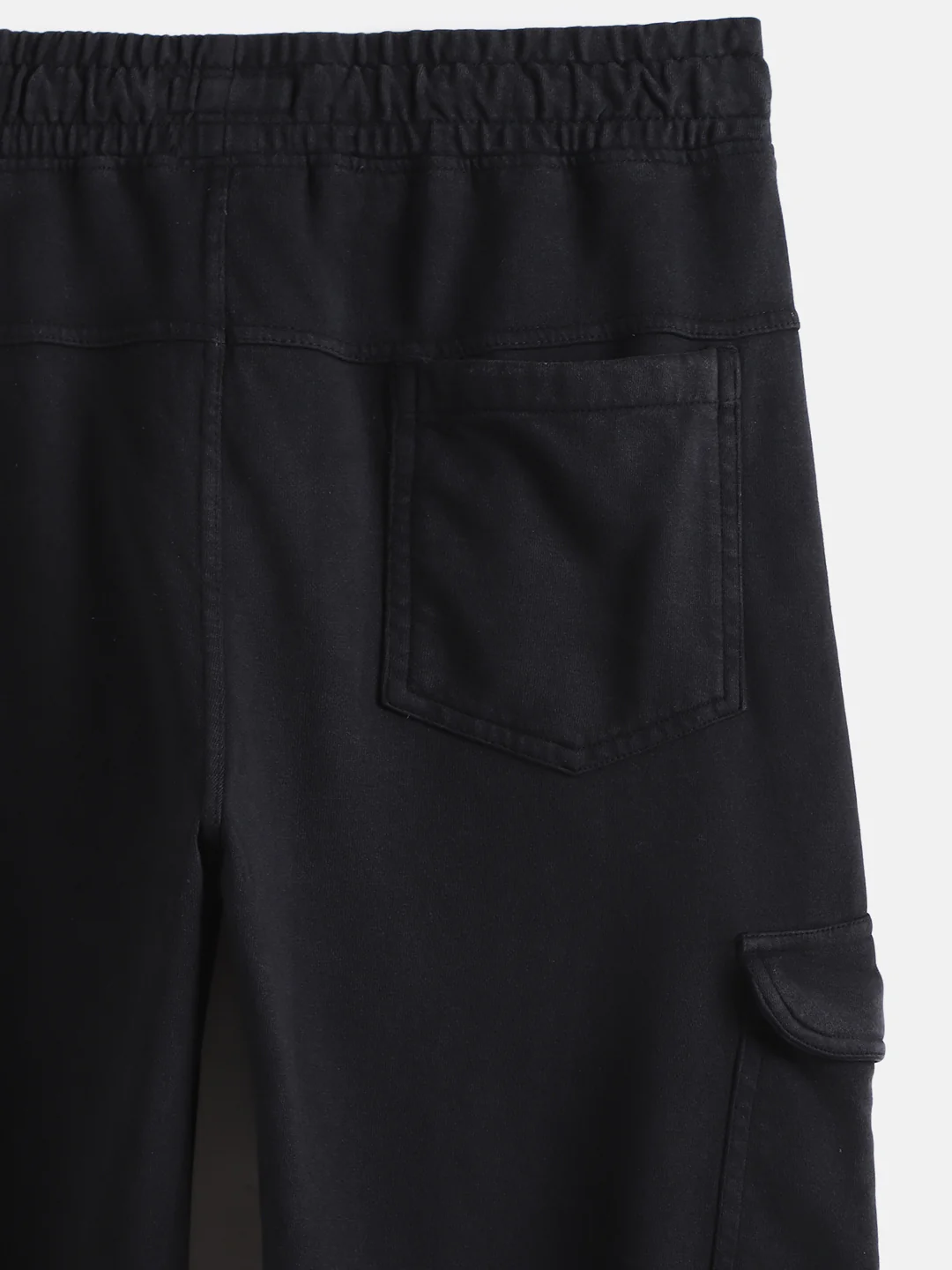 Acid Washed Relaxed Fit Jogger | Black - Image 4