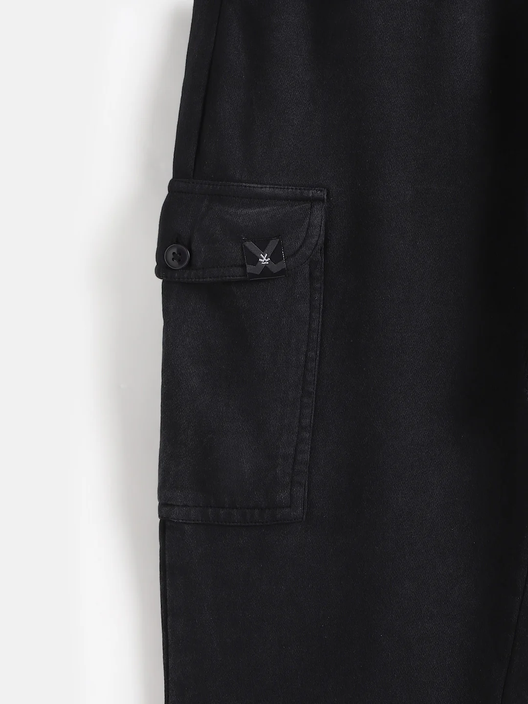 Acid Washed Relaxed Fit Jogger | Black - Image 5