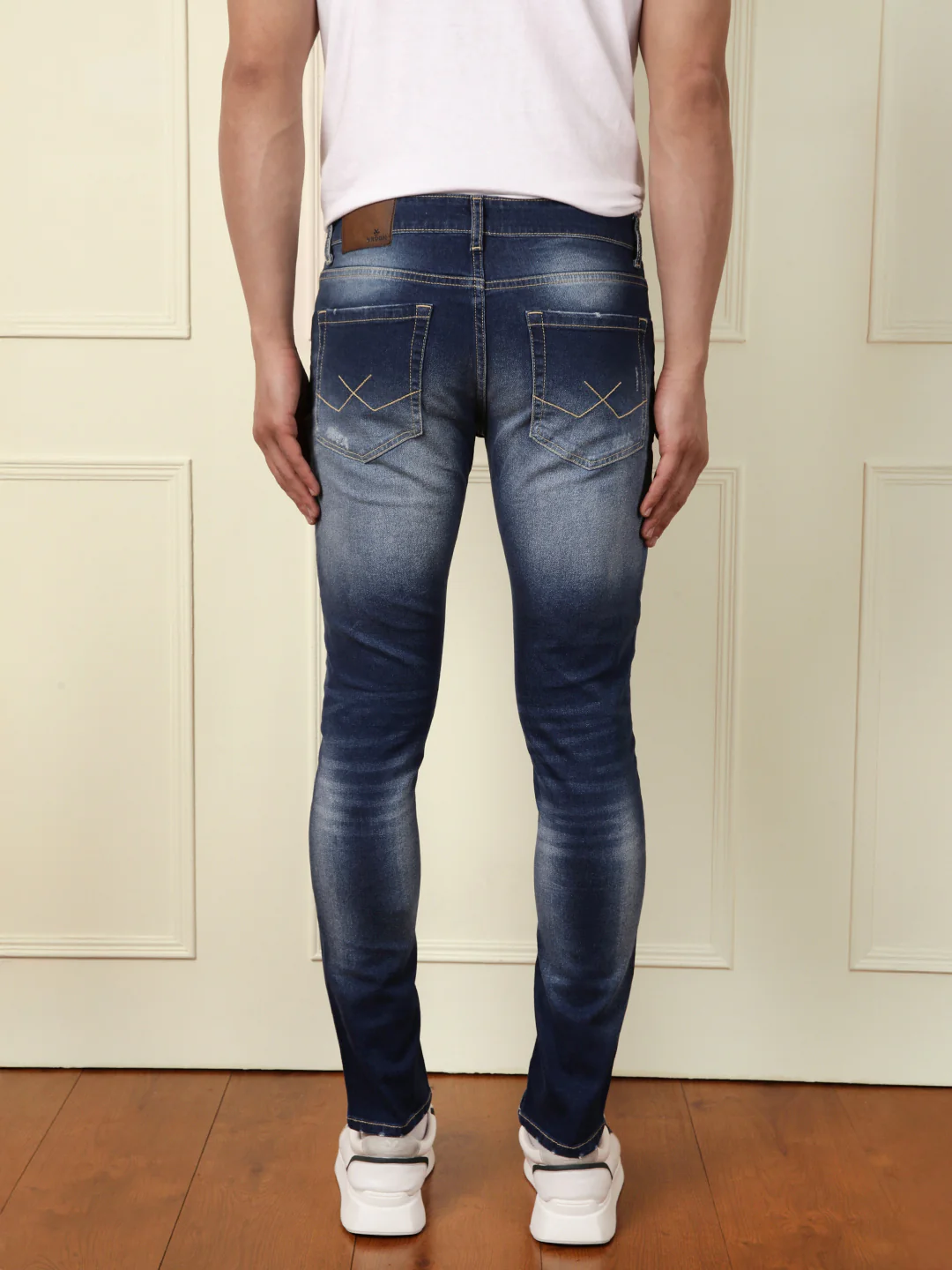 Acid Washed Tapered Fit Jeans - Image 3