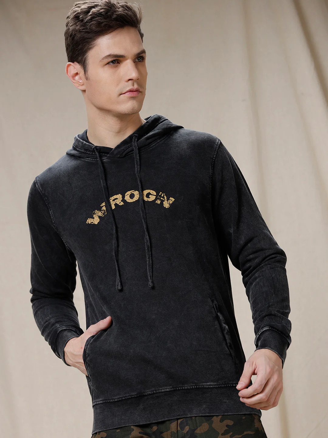 Acid Washed Wrogn Hoodie - Image 4