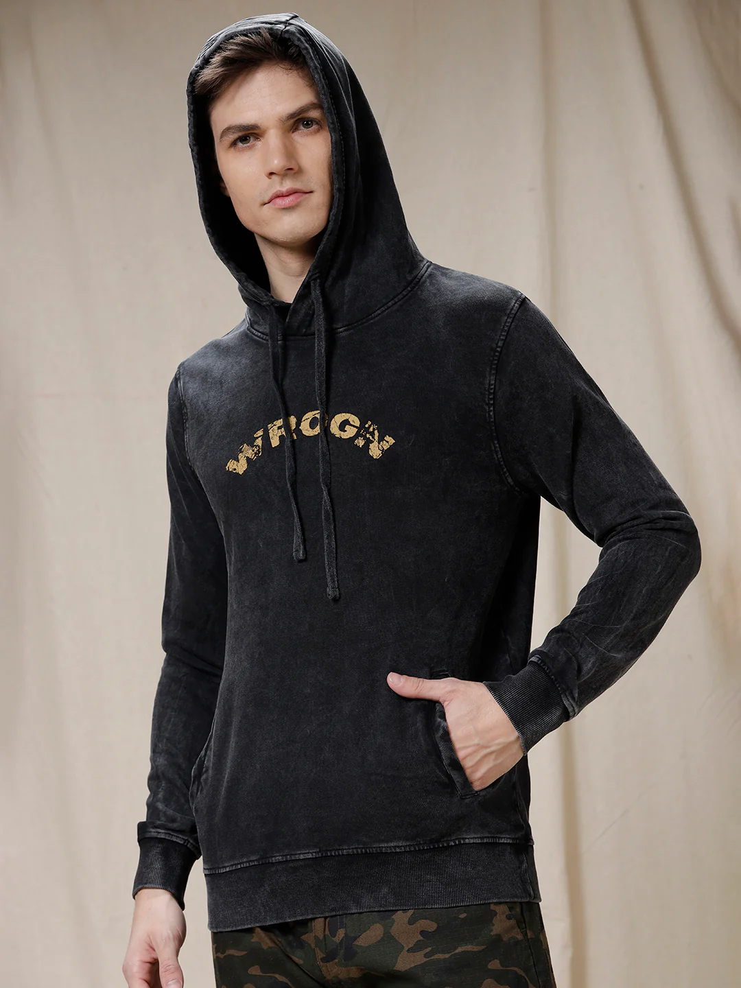 Acid Washed Wrogn Hoodie - Image 5
