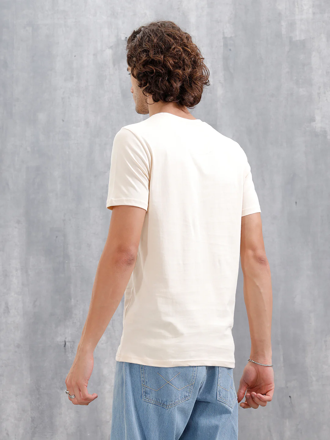 Ancient Markings Inspired Brand Carrier Slim Fit T-Shirt | Beige - Image 6