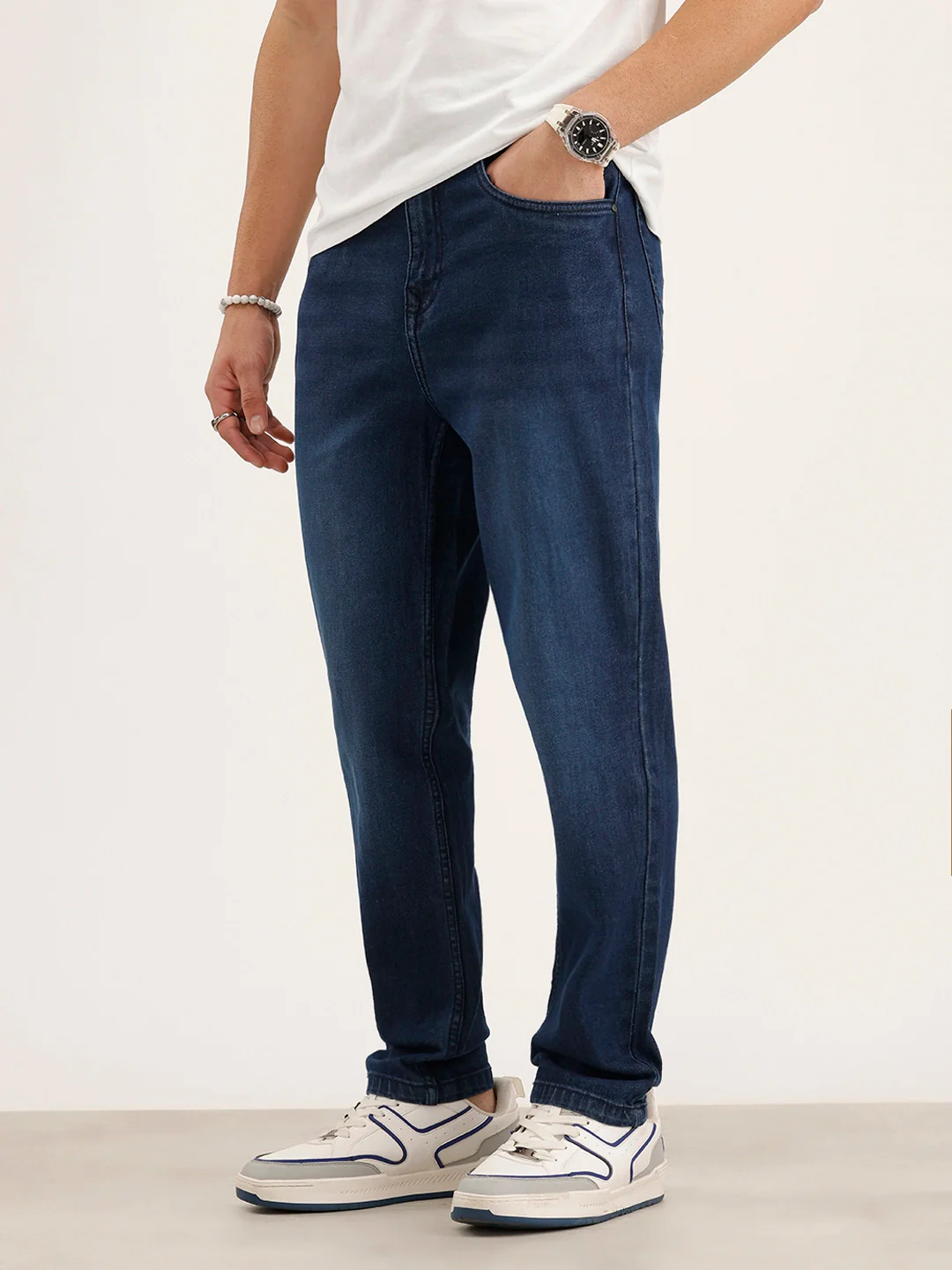 Ankle Slim Fit Denim Jeans | Blue - Image 4