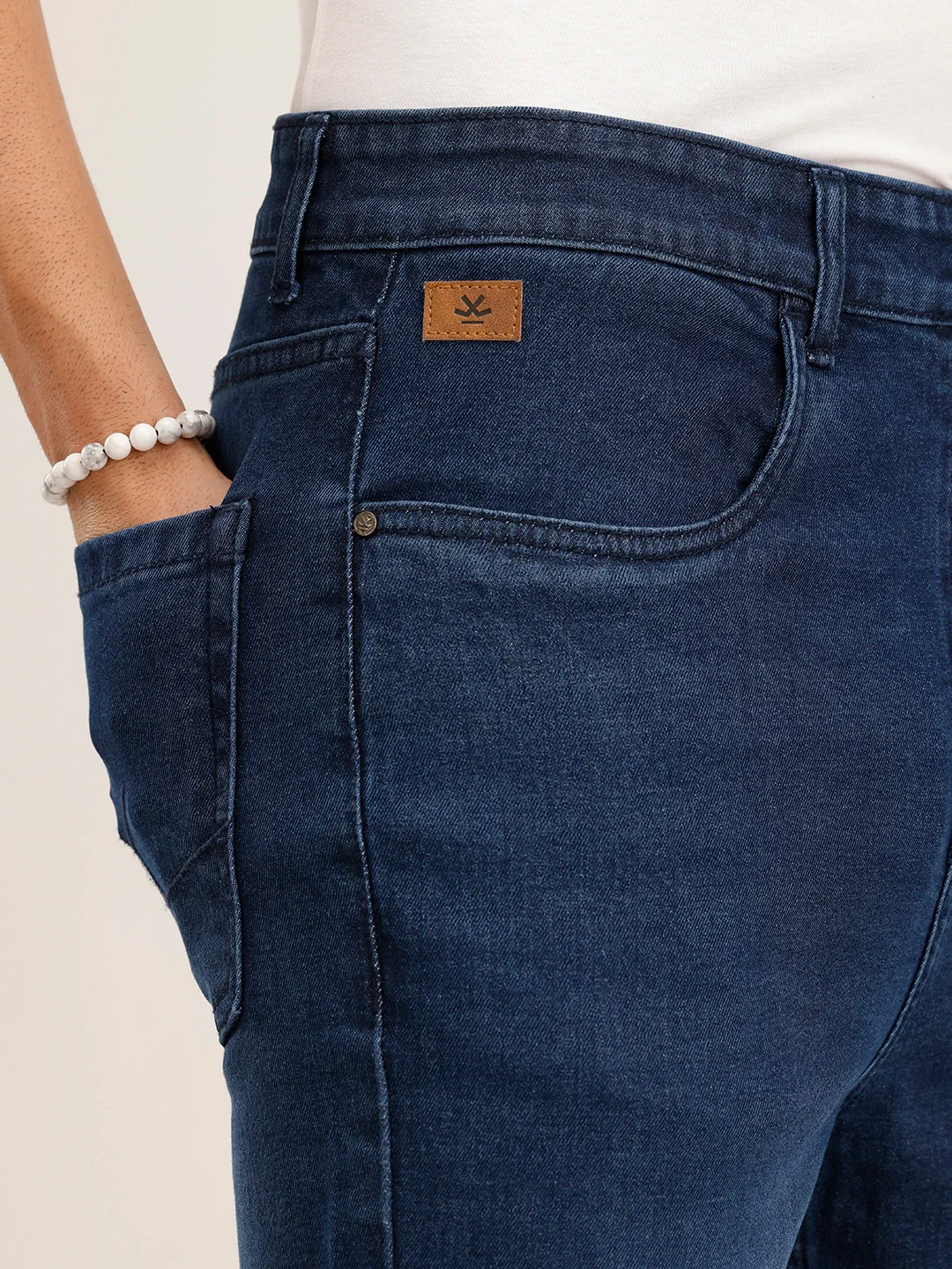 Ankle Slim Fit Denim Jeans | Blue - Image 5