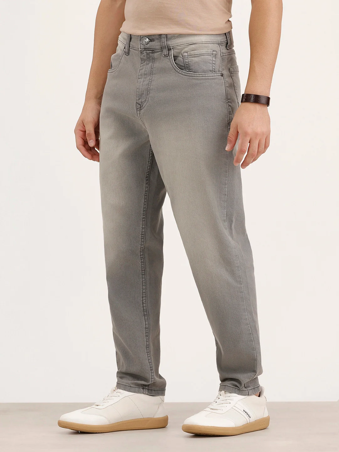 Ankle Slim Fit Denim Jeans | Grey - Image 4