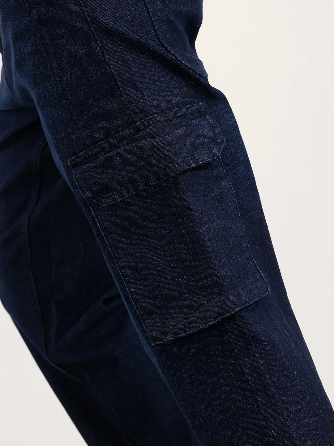 Anti Fit Cargo Denim Jeans | Dark Blue - Image 6