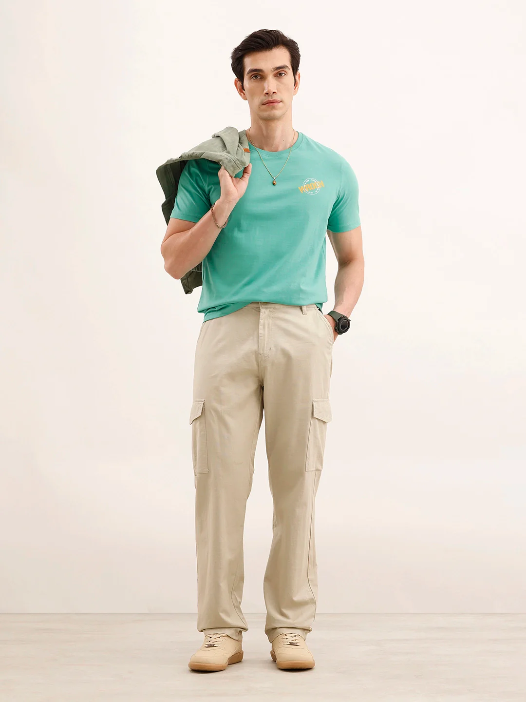 Anti Fit Cargo Trouser | Beige - Image 2