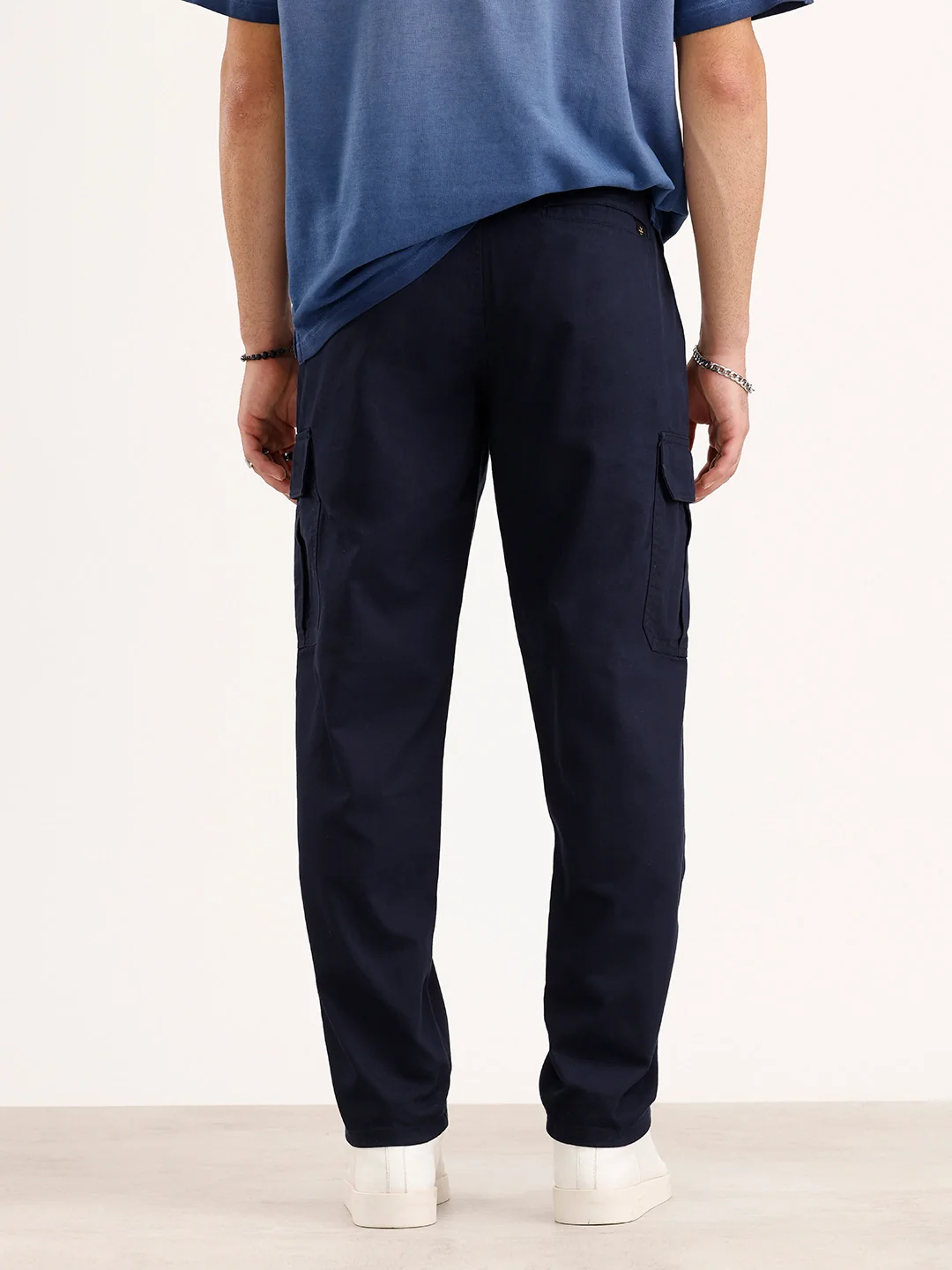 Anti Fit Cargo Trouser | Navy Blue - Image 3