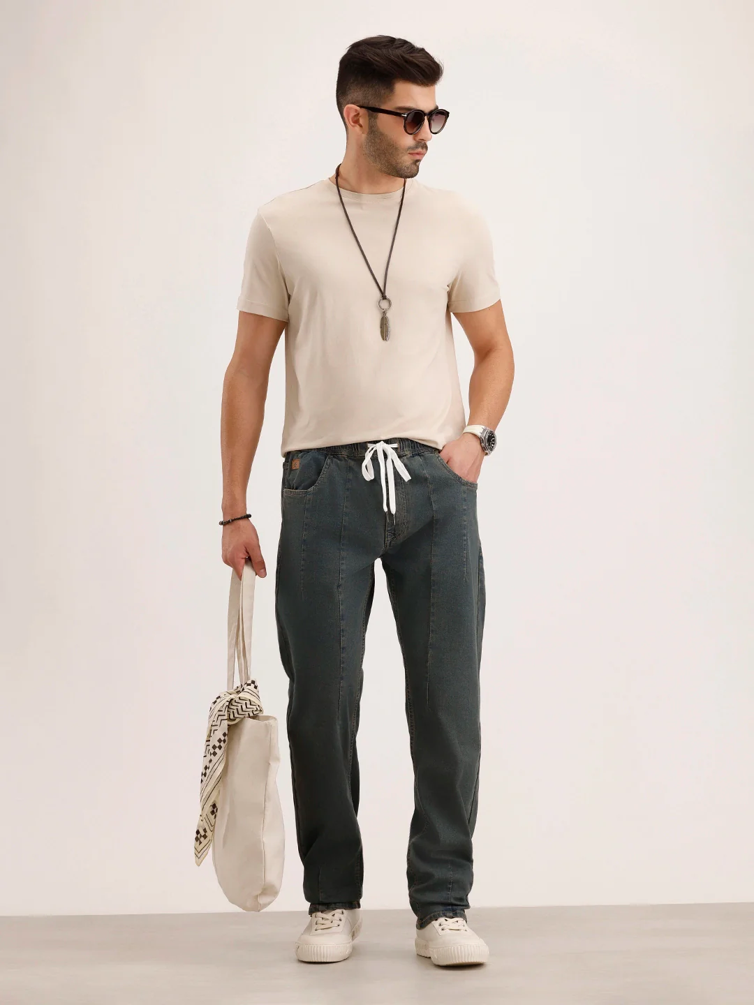 Anti Fit Cut & Sew Denim Jeans | Blue - Image 2