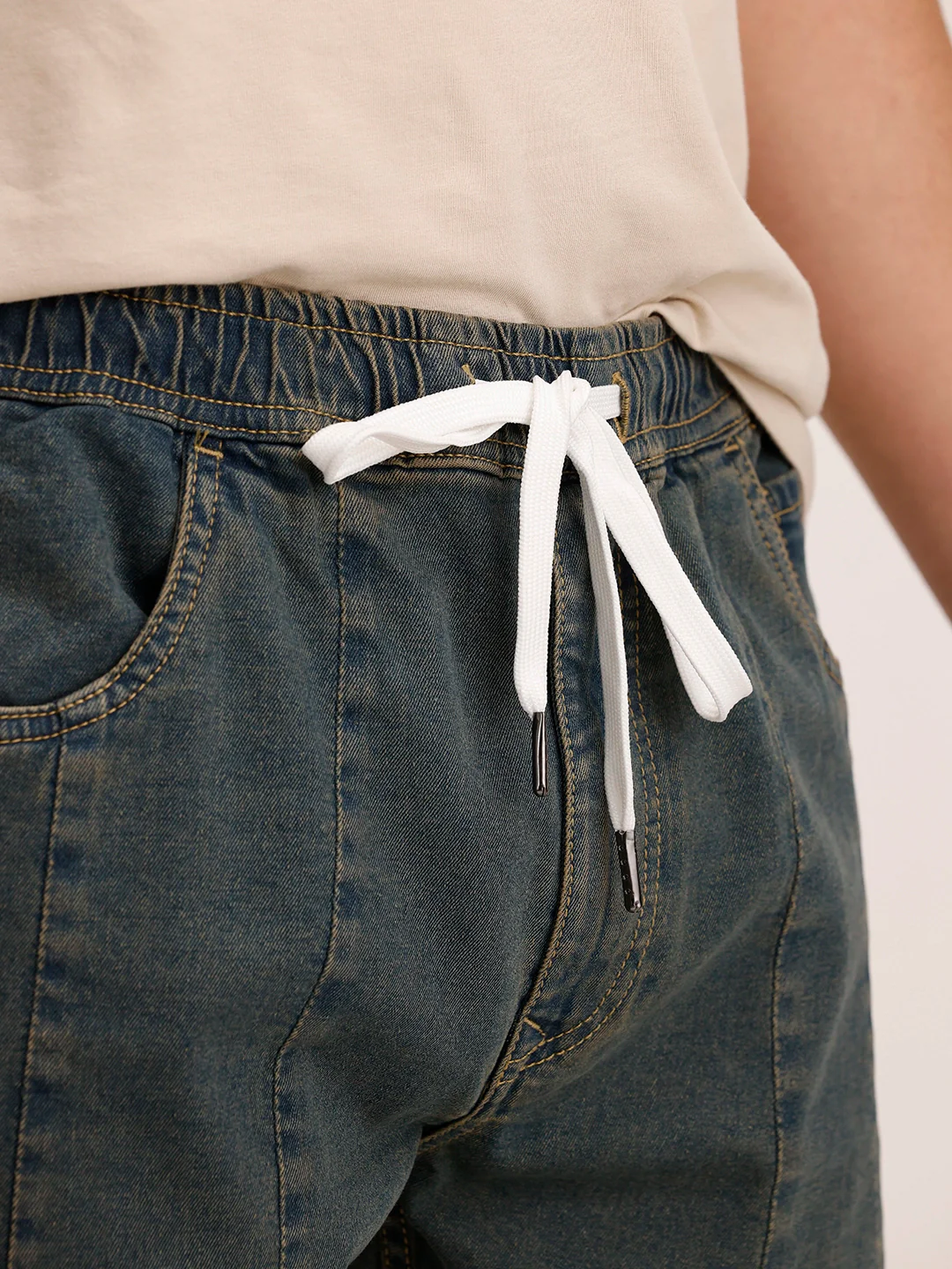 Anti Fit Cut & Sew Denim Jeans | Blue - Image 5