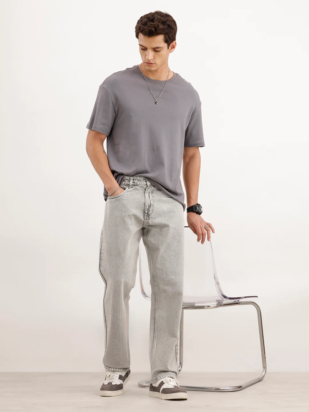 Anti Fit Denim Jeans  | Grey - Image 2