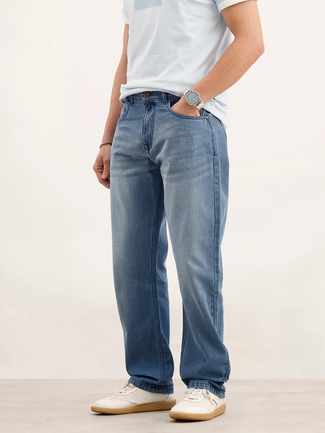Anti Fit Denim Jeans  | Light Blue - Image 4