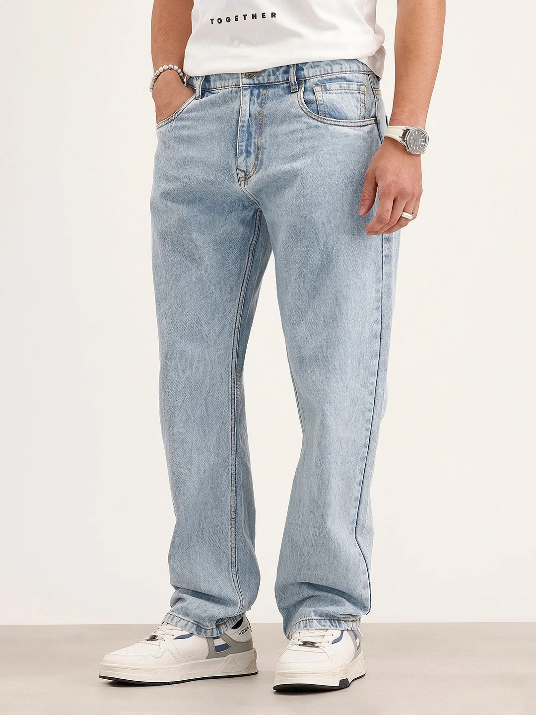 Anti Fit Denim Jeans | Light Blue - Image 4