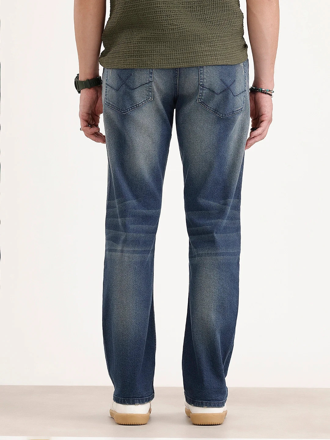 Anti Fit Distressed Denim Jeans | Blue - Image 3