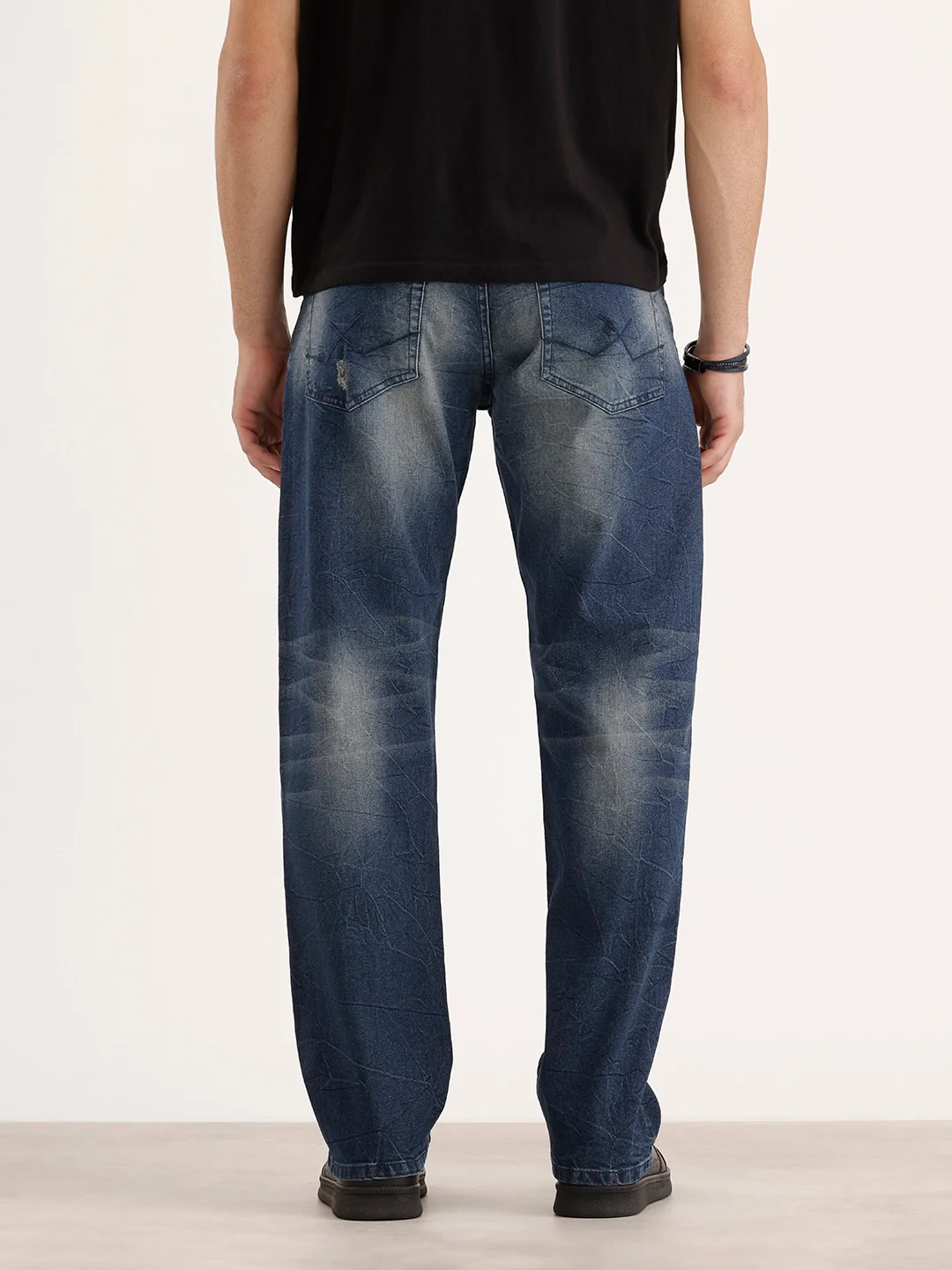 Anti Fit Distressed Denim Jeans | Blue - Image 3
