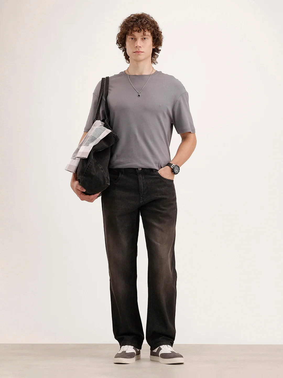 Anti Fit Faded Denim Jeans | Black - Image 2