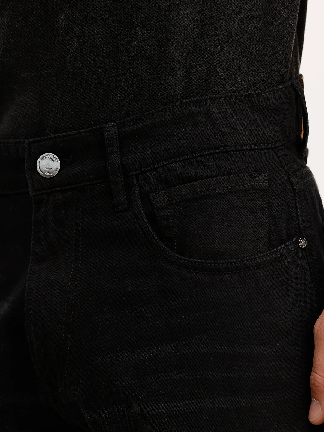 Anti Fit Faded Denim Jeans  | Black - Image 5