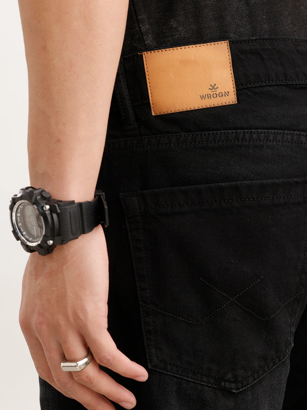 Anti Fit Faded Denim Jeans  | Black - Image 6