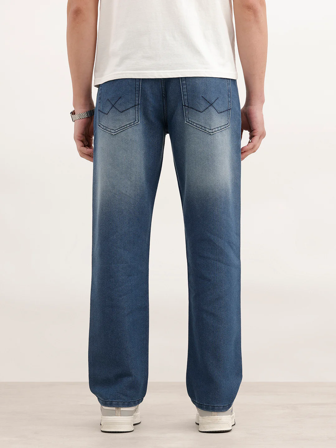 Anti Fit Faded Denim Jeans | Blue - Image 3
