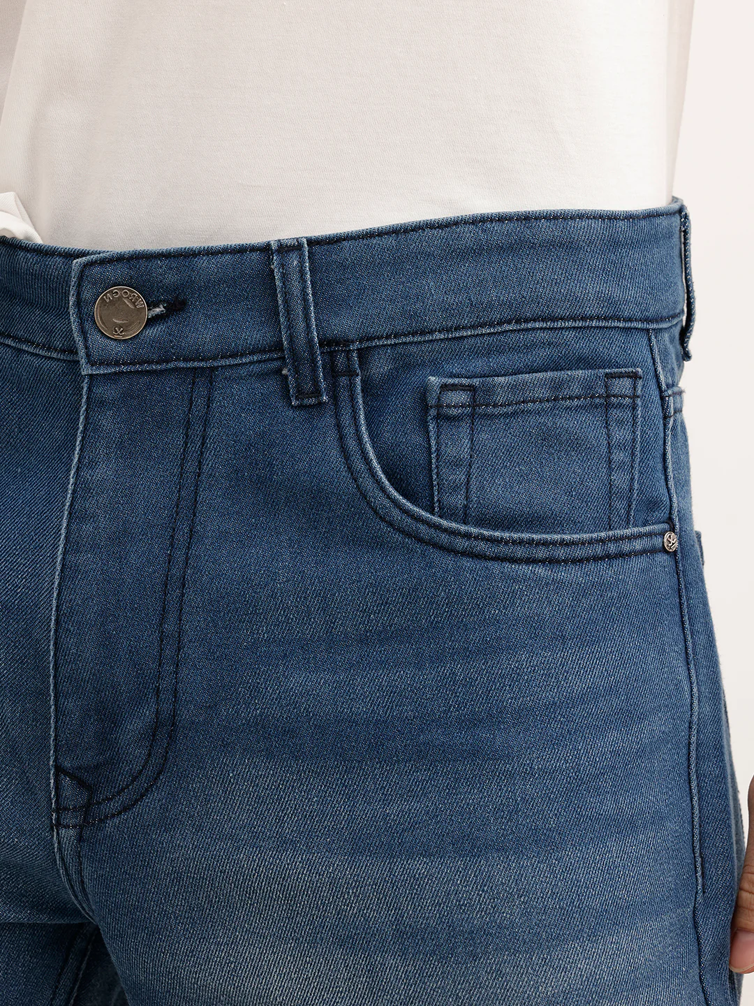 Anti Fit Faded Denim Jeans | Blue - Image 5