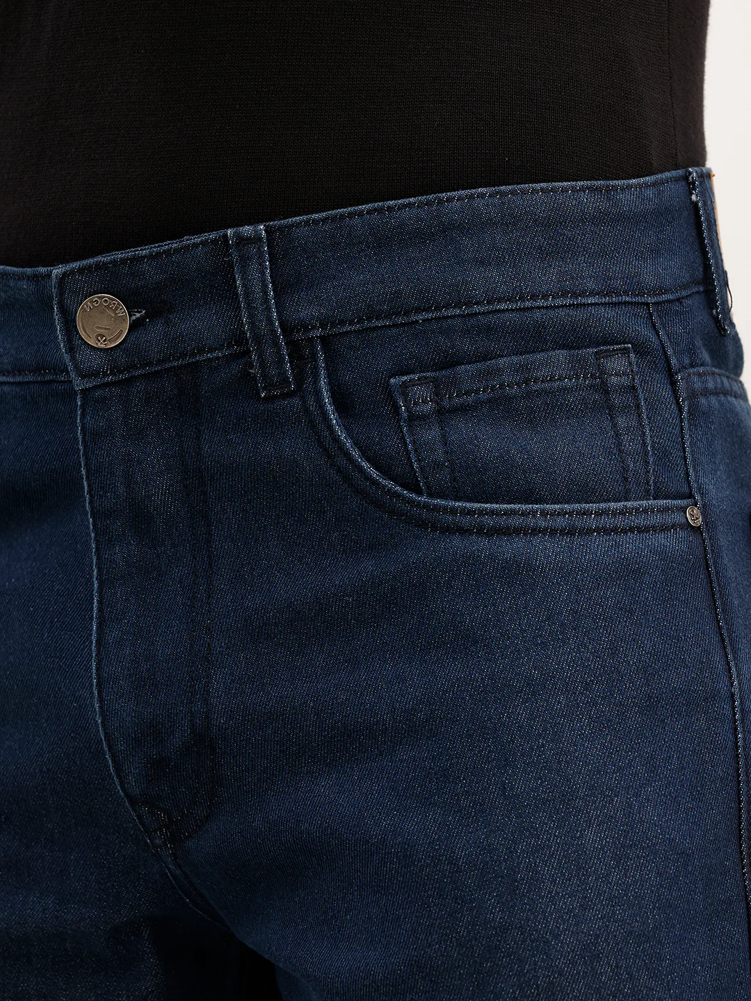 Anti Fit Faded Denim Jeans | Dark Blue - Image 5