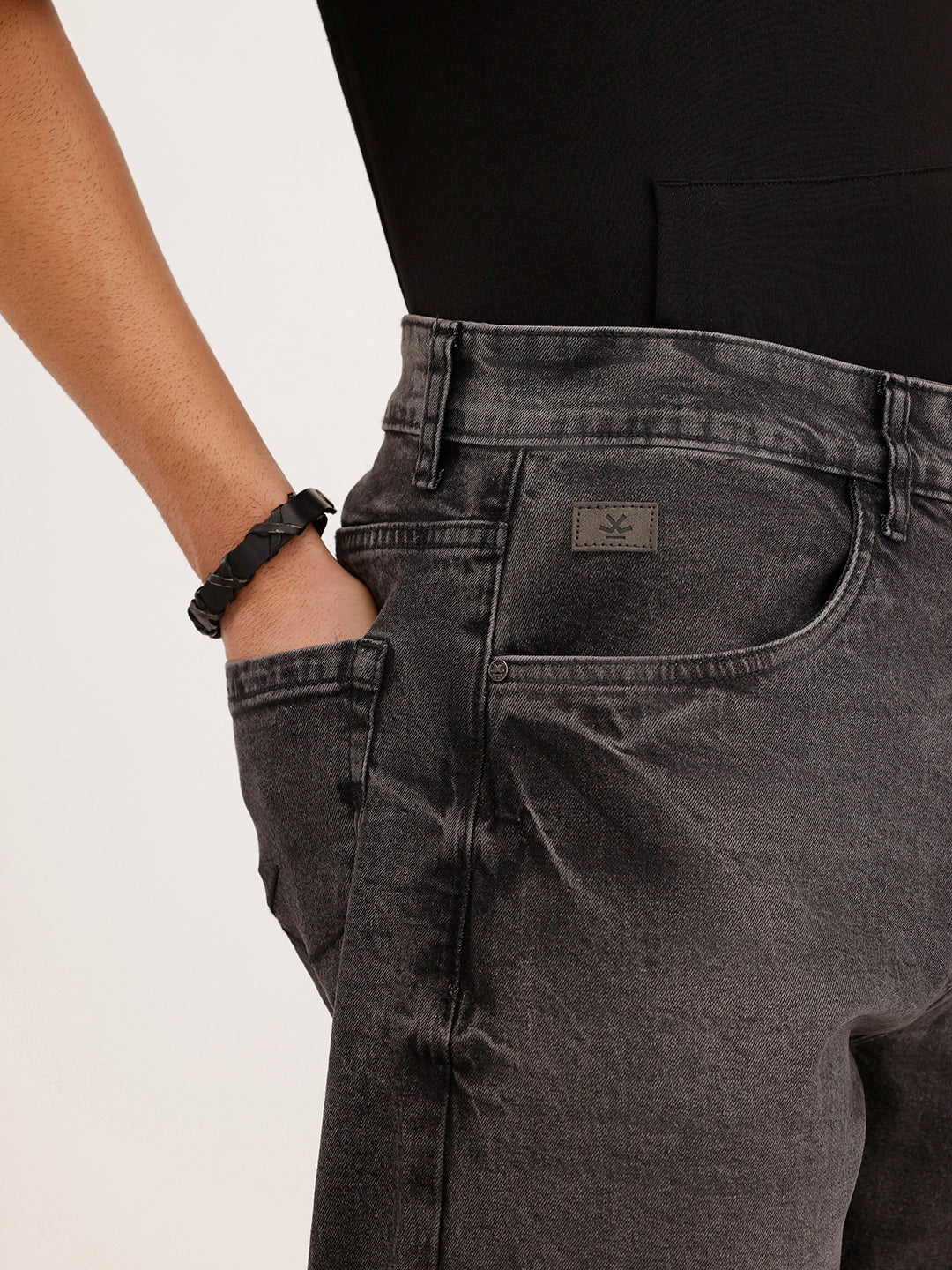 Anti Fit Faded Denim Jeans | Grey - Image 5