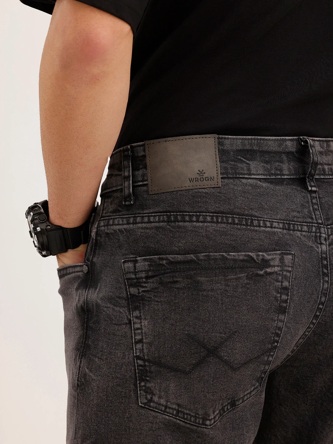 Anti Fit Faded Denim Jeans | Grey - Image 6