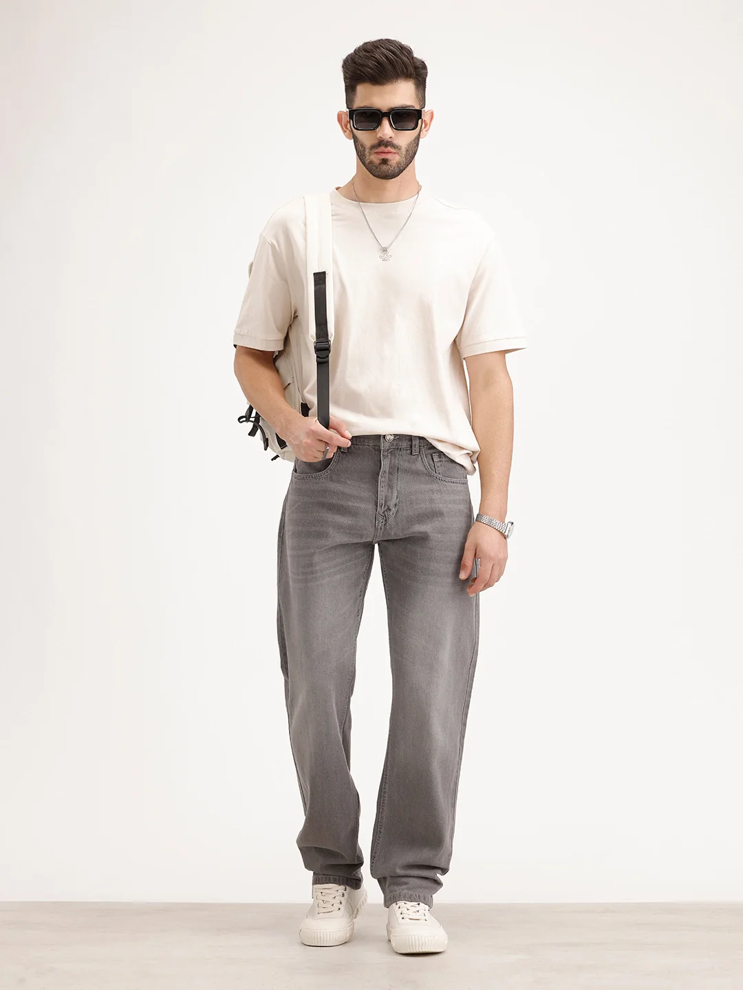 Anti Fit Faded Denim Jeans | Grey - Image 2