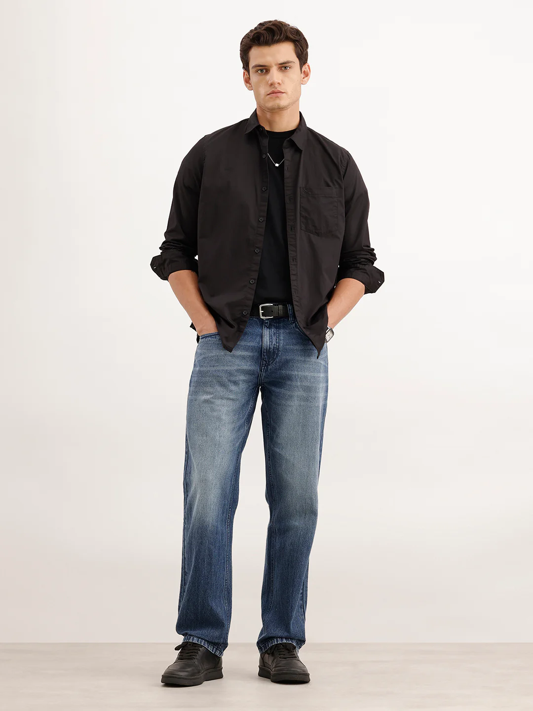 Anti Fit Faded Denim Jeans  | Light Blue - Image 2