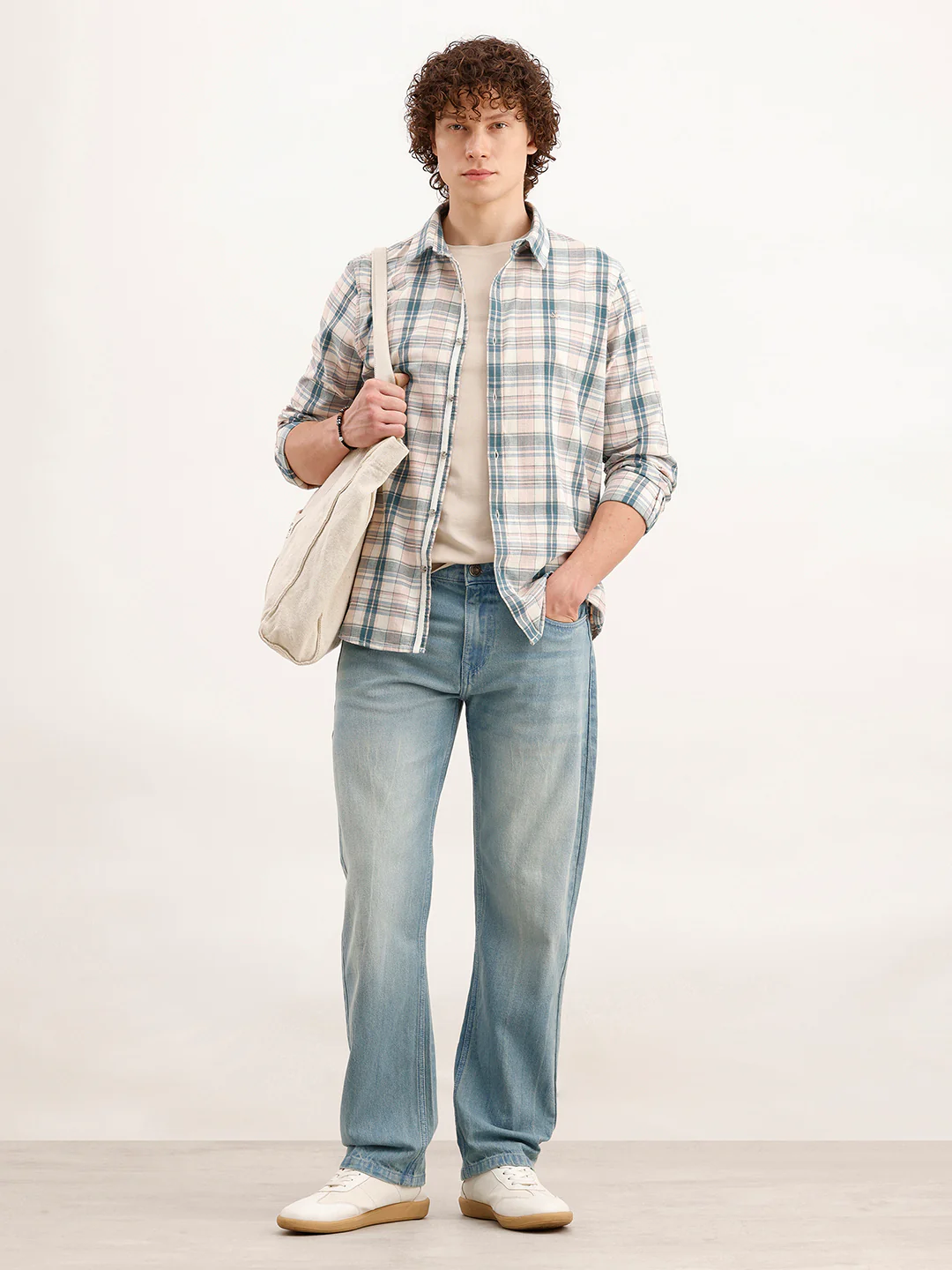 Anti Fit Faded Denim Jeans  | Light Blue - Image 2