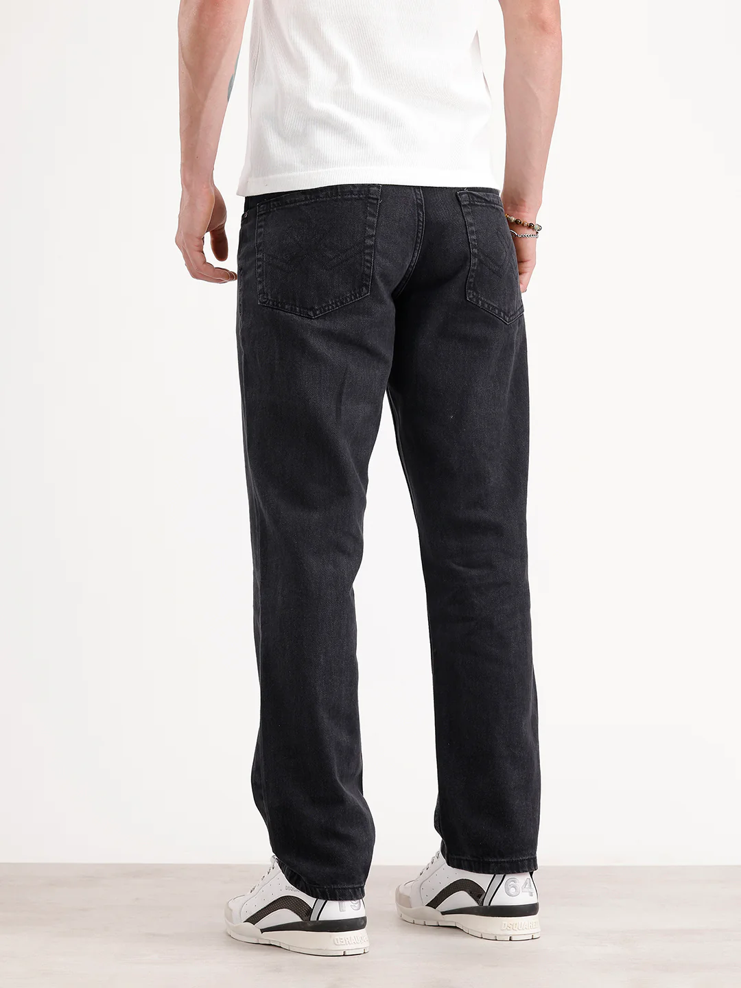 Anti Fit Light Faded Denim Jeans | Black - Image 3