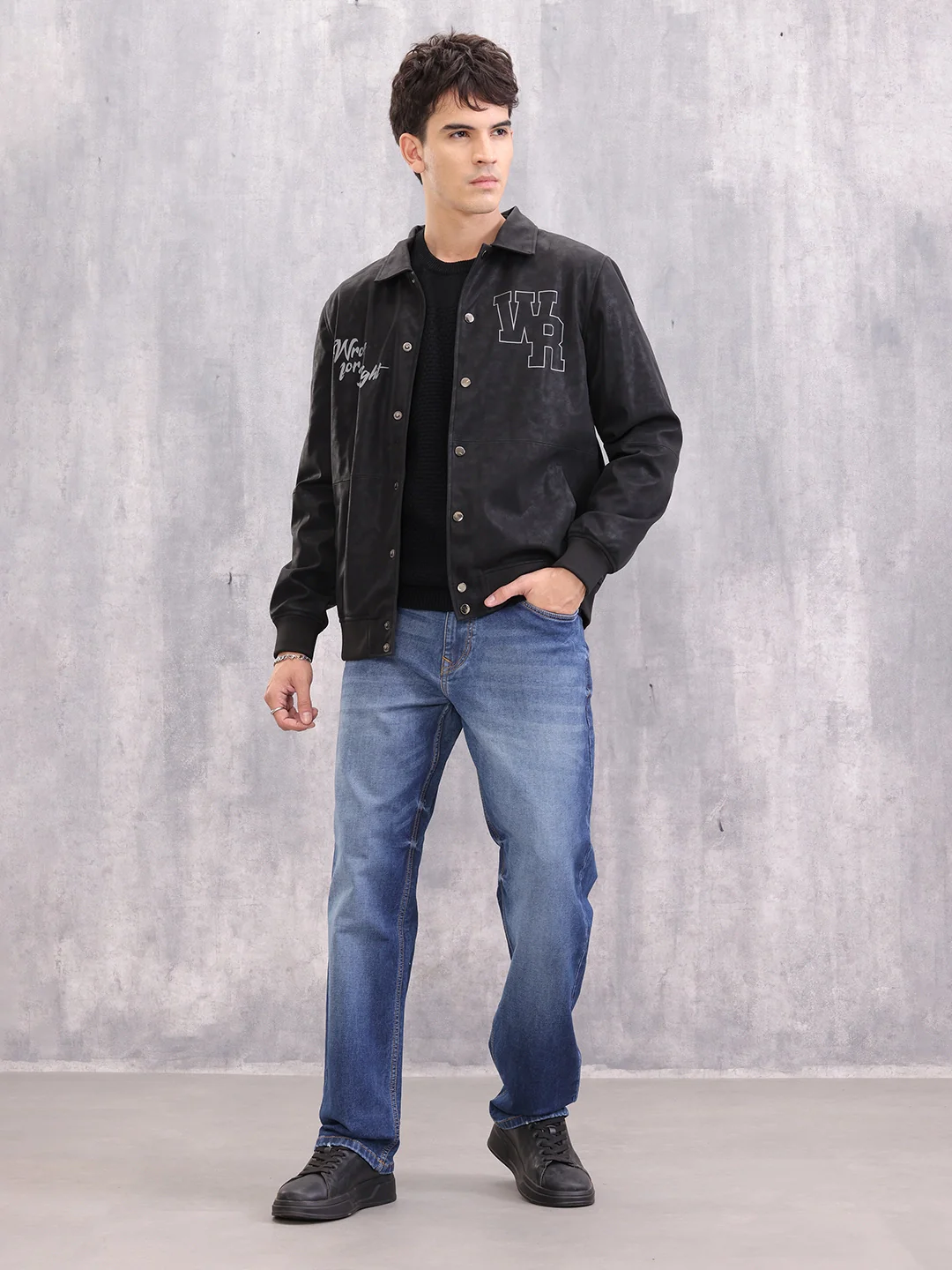 Anti Fit Mid Washed Cotton Spandex Jeans I Dark Stone - Image 2