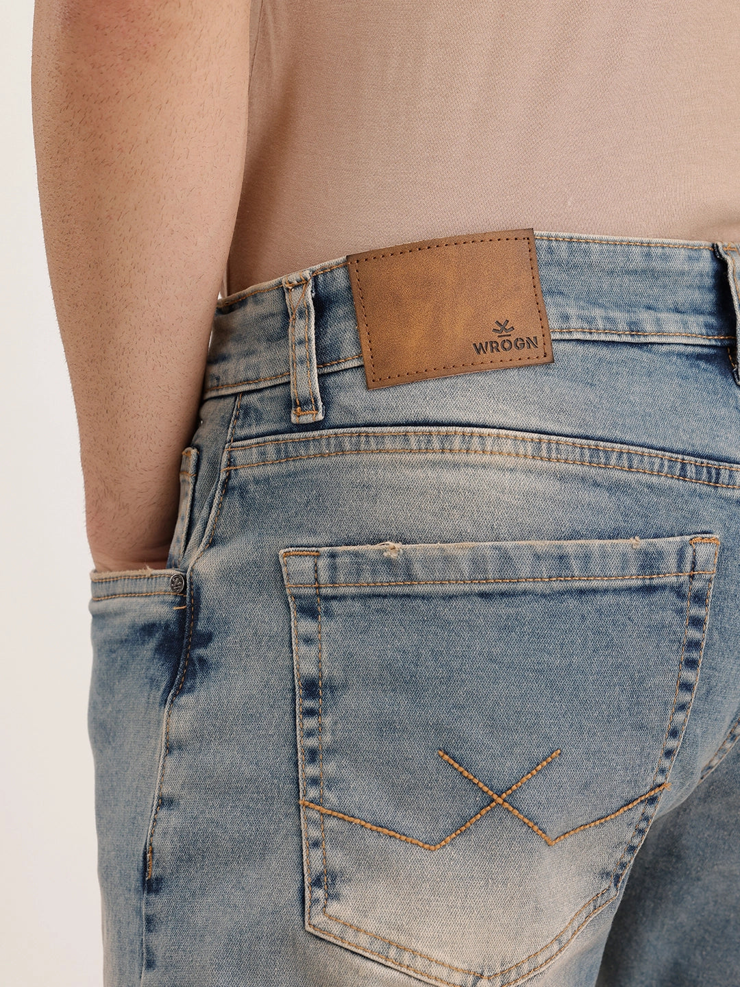 Anti Fit Mud Wash Denim Jeans | Light Blue - Image 6
