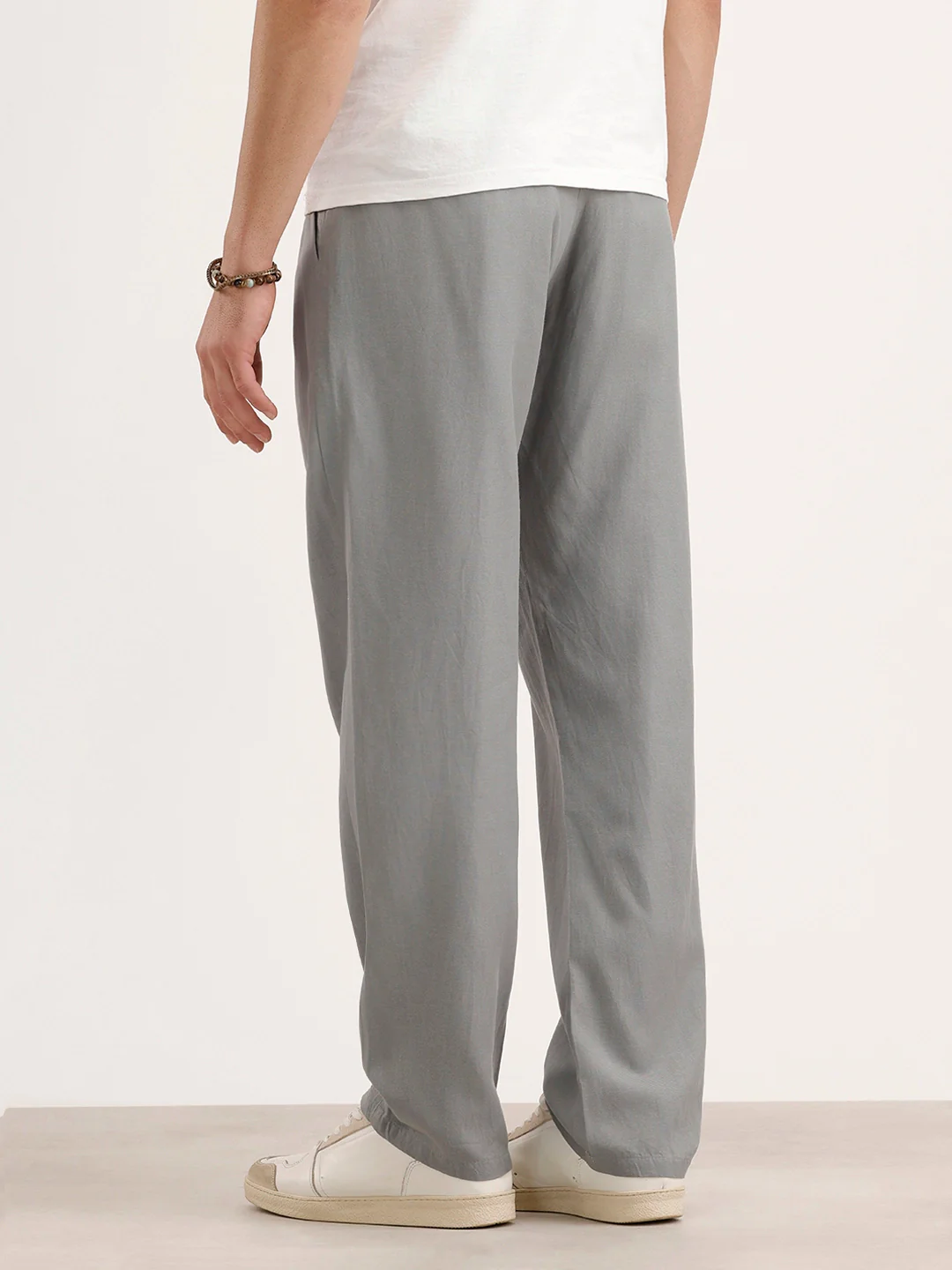 Anti Fit Pleated Trouser | Grey - Image 3
