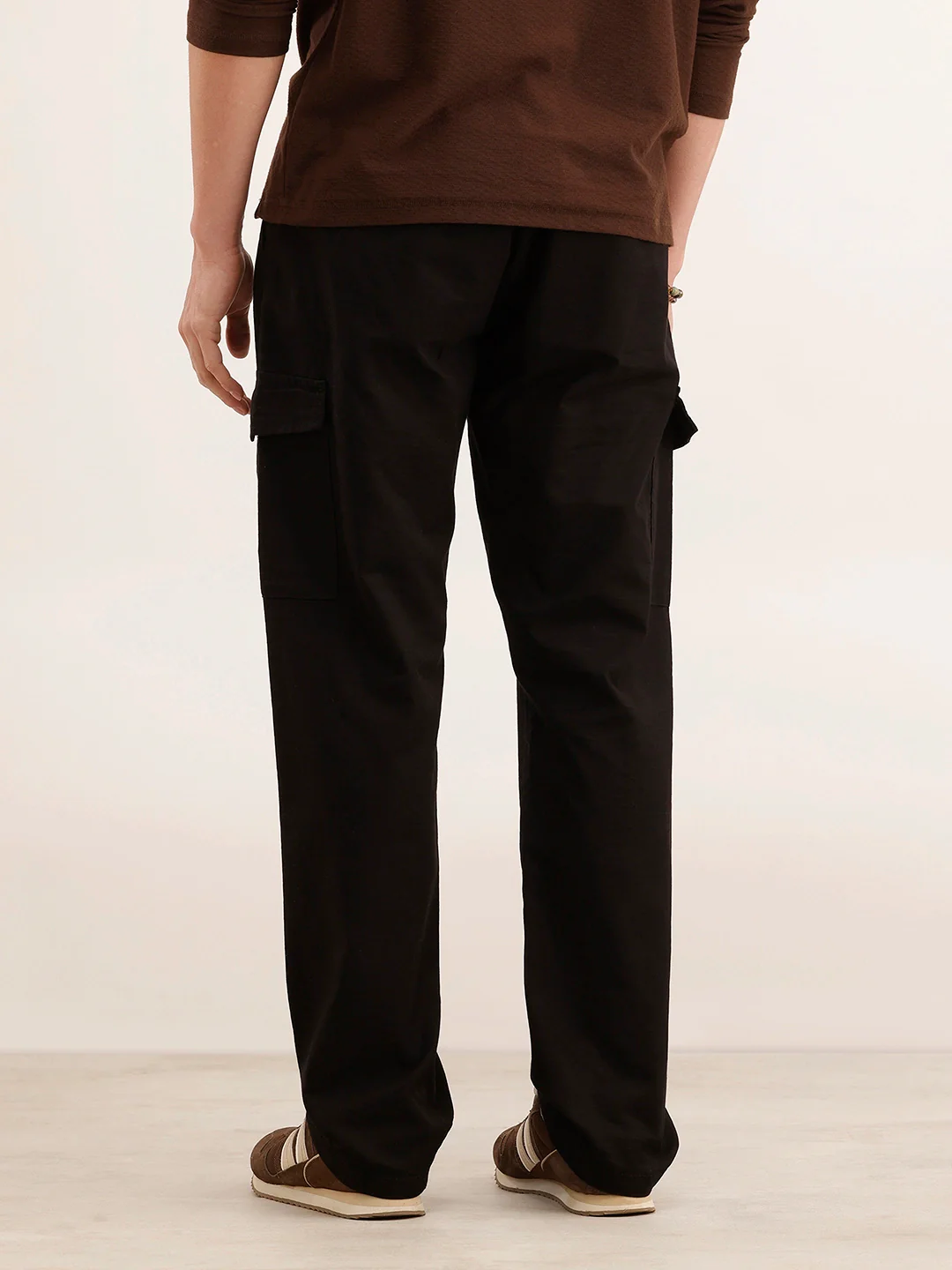 Anti Fit Solid Cargo Trouser | Black - Image 3