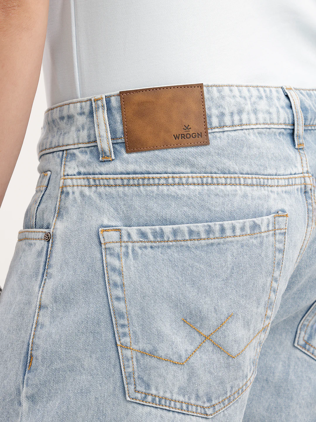 Anti Fit Solid Denim Jeans  | Light Blue - Image 5