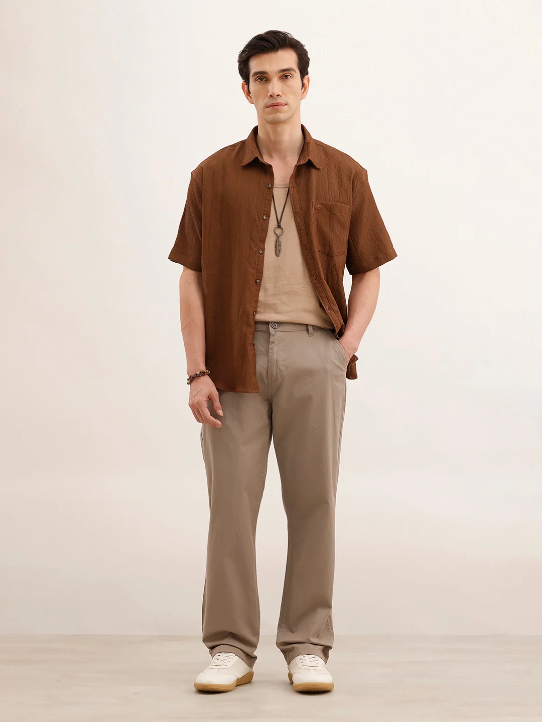 Anti Fit Solid Trouser | Beige - Image 2