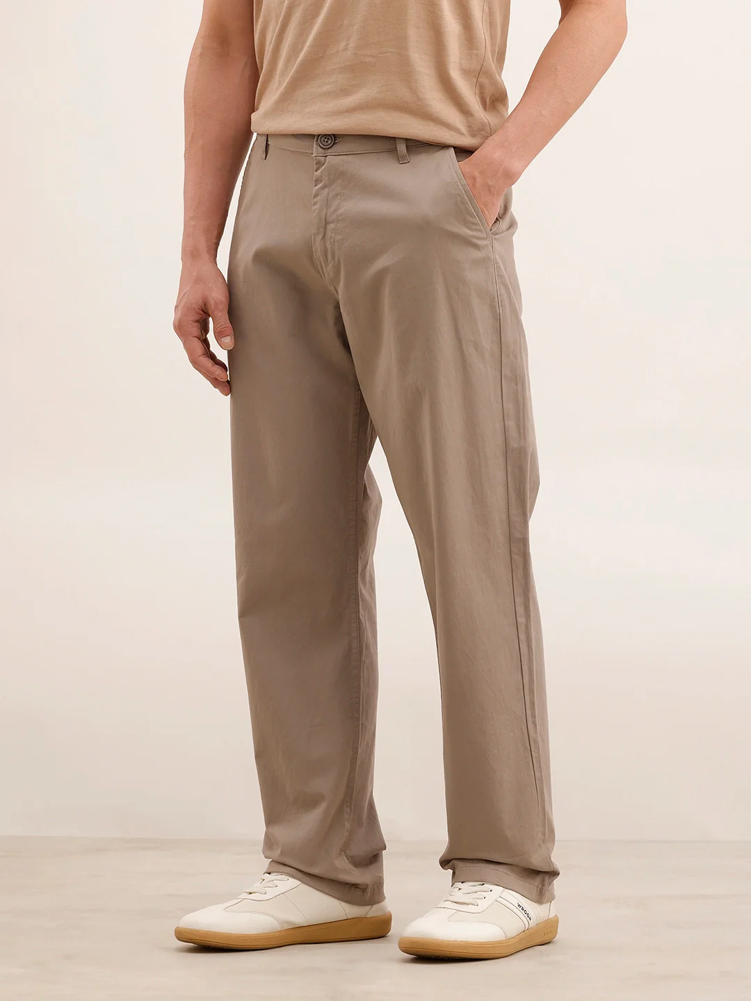 Anti Fit Solid Trouser | Beige - Image 4