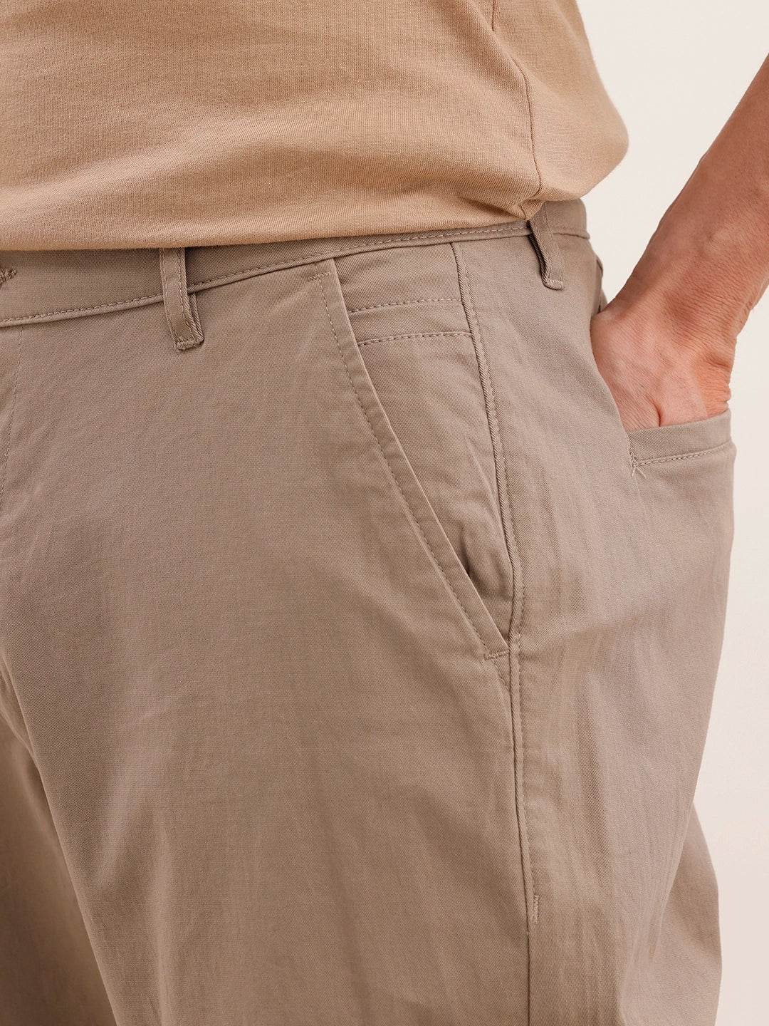 Anti Fit Solid Trouser | Beige - Image 5