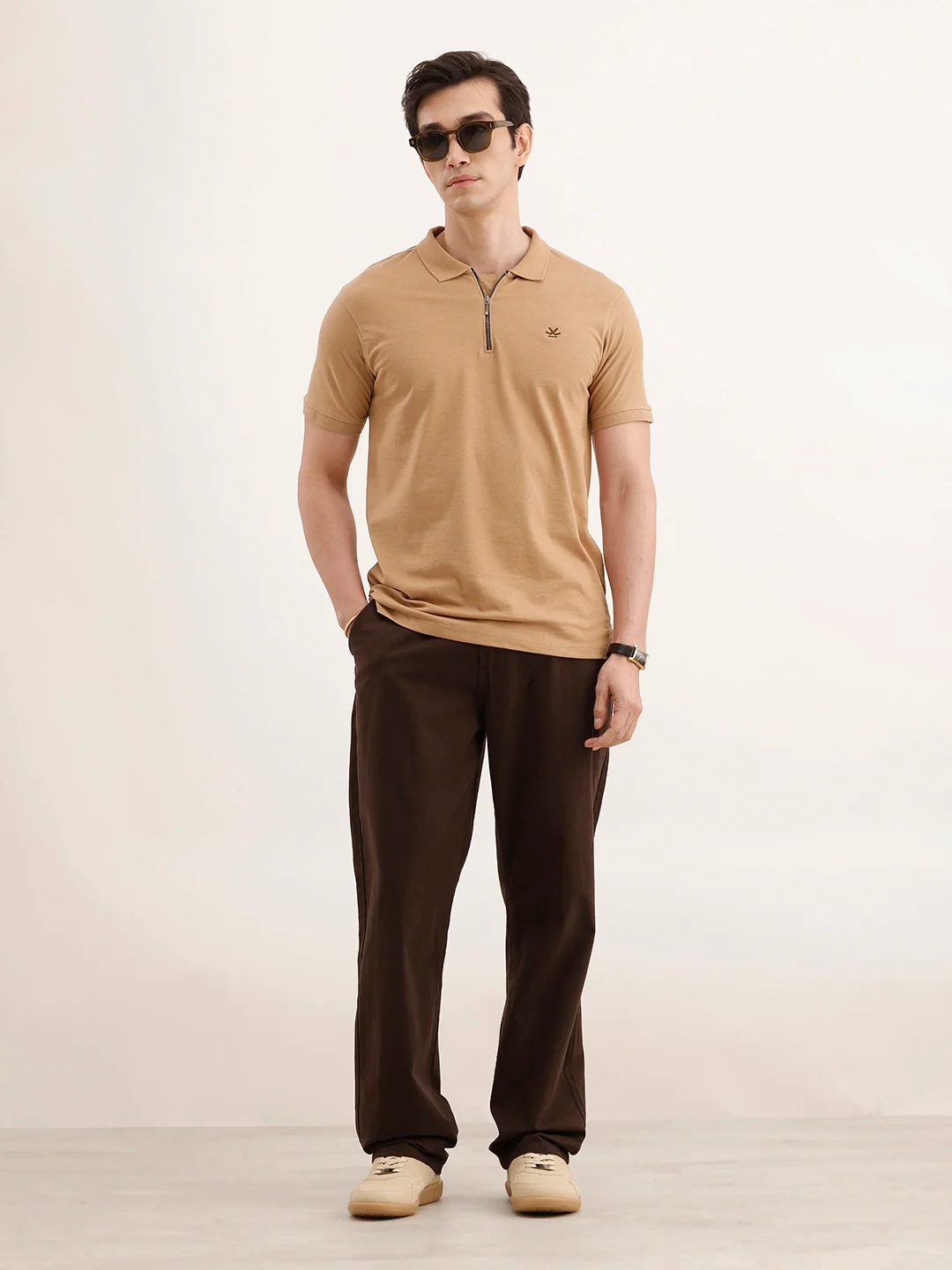 Anti Fit Solid Trouser | Brown - Image 2