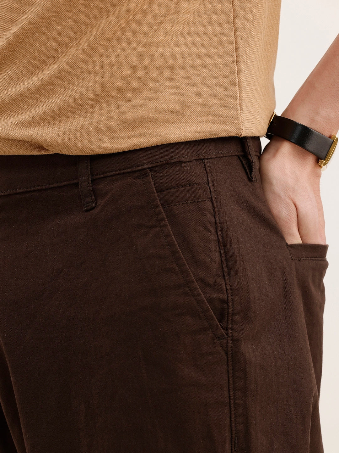 Anti Fit Solid Trouser | Brown - Image 5