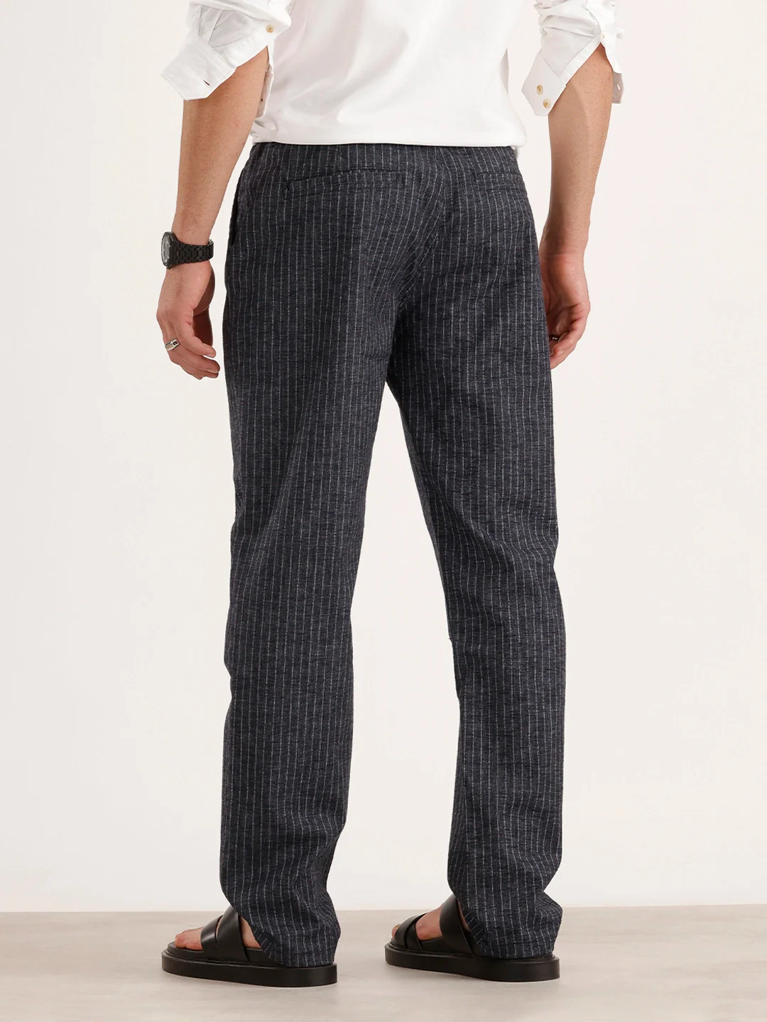 Anti Fit Striped Trouser | Blue - Image 3