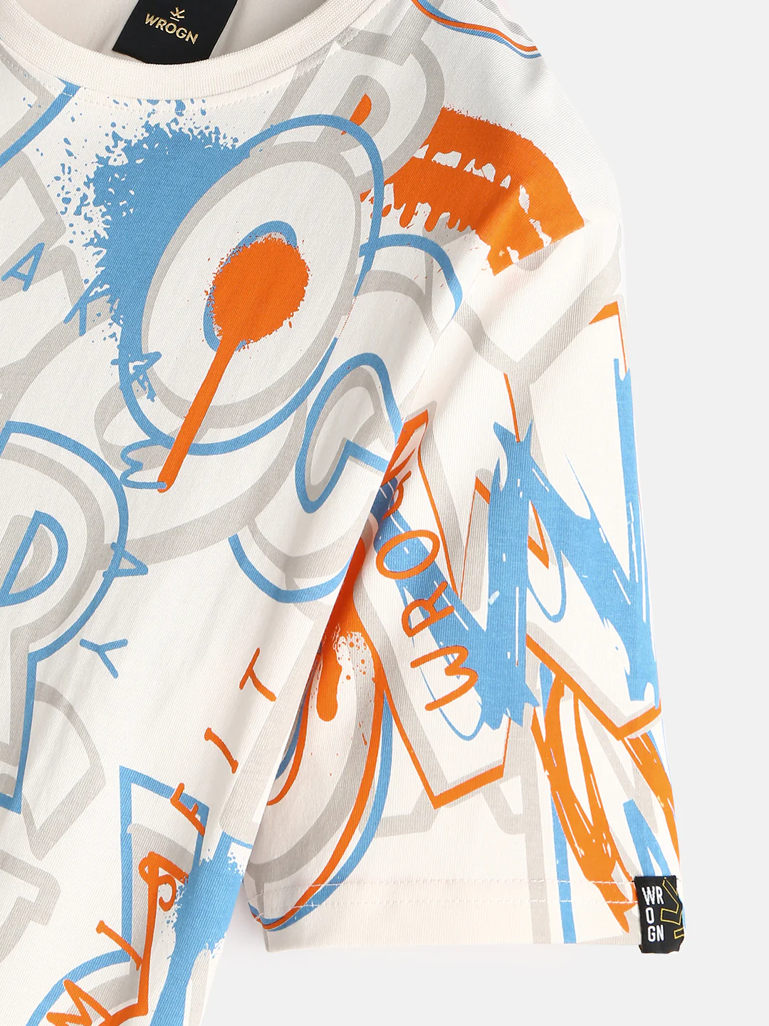 AOP Graffiti Slim Fit T-Shirt | Off White - Image 2